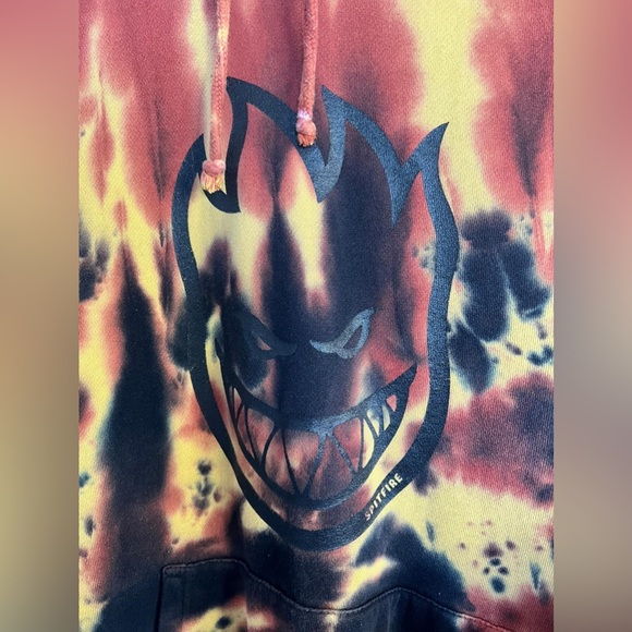 Spitfire Bighead Lava Red Tie Dye Hoodie size M - Picture 5 of 14